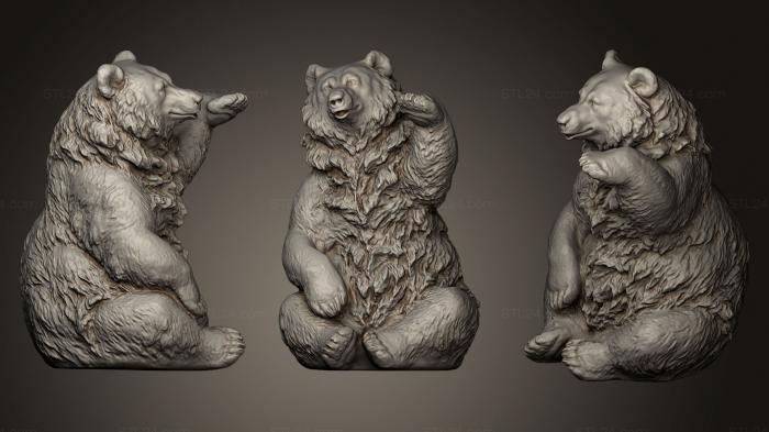 Animal figurines (Bear, STKJ_0486) 3D models for cnc